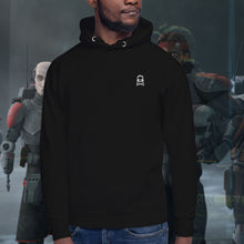 Load image into Gallery viewer, Cross Bones hoodie, stelekon hoodie, stelekon art, clothes, nerd clothes, geek clothes, gamer clothes, esports clothes, comic con clothes, comic book, star trek, star wars, comics, star wars clothes, stormtrooper jean jacket,  star wars hoodie, nerd hoodie, nerdcore, Bad batch